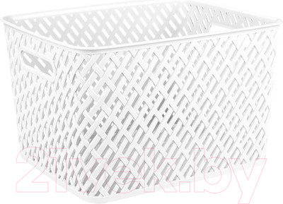 Корзина Альтернатива Плетенка 35х29х22.5 / М3488 (белый)