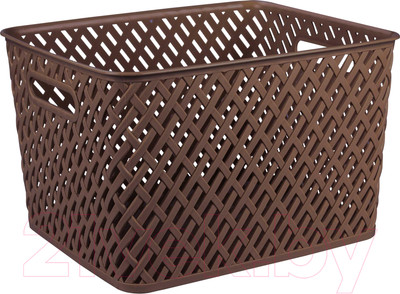Корзина Альтернатива Плетенка 35х29х22.5 / М3490 (коричневый)