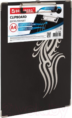 Планшет с зажимом Brauberg Black Jack / 232236 (черный)