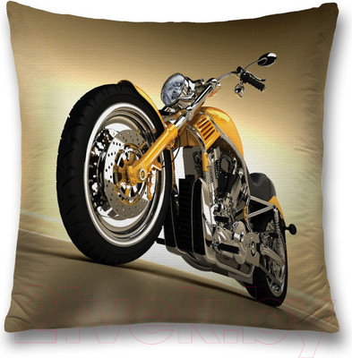 Наволочка декоративная JoyArty Желтый мотоцикл / sl_18233