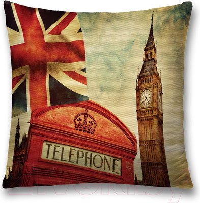 Наволочка декоративная JoyArty Британский телефон / sl_14655