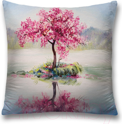Наволочка декоративная JoyArty Вишня в отражении / sl_15146