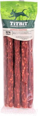 Лакомство для собак TiTBiT Золотая коллекция. Колбаски пикантные / 18699 (80г)
