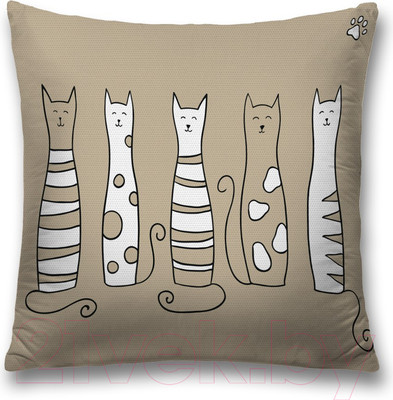 Наволочка декоративная JoyArty Добрые коты / sl_15556