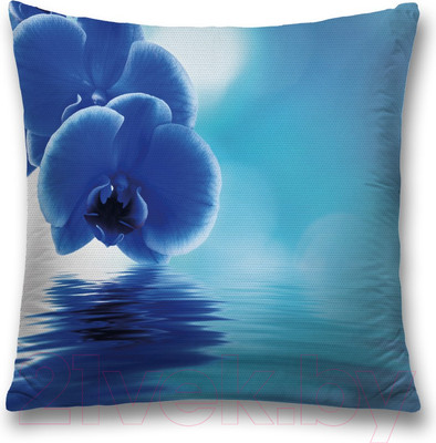 Наволочка декоративная JoyArty Синяя орхидея / sl_30037