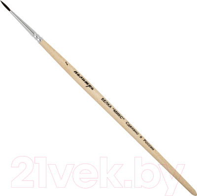 Кисть для рисования ПАЛИТРА Белка Микс круглая 1 / пЖА1-01.00Б