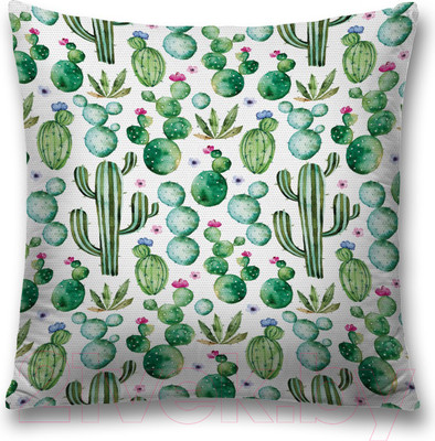 Наволочка декоративная JoyArty Кактус акварелью / sl_30774