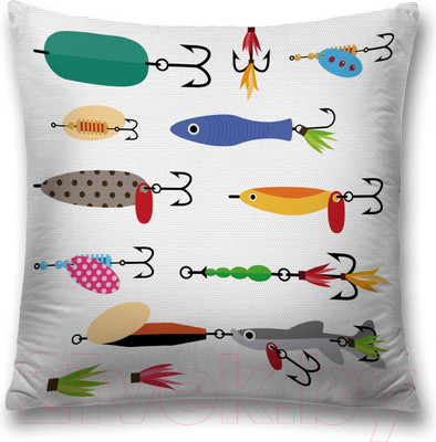 Наволочка декоративная JoyArty Выбор блесны / sl_21323