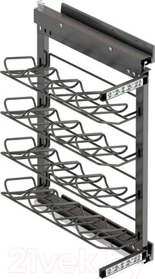 Корзина выдвижная Starax S-2181-A (правое крепление, антрацит)