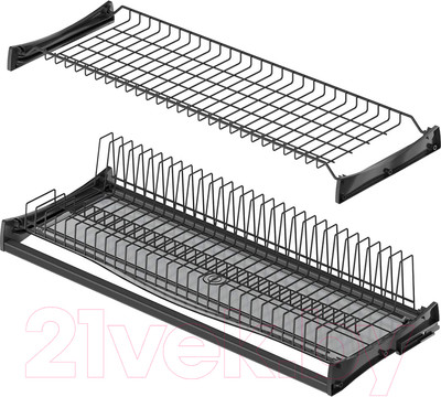 Сушилка для посуды встраиваемая Starax S-5161-A (с алюминиевой рамкой/антрацит)