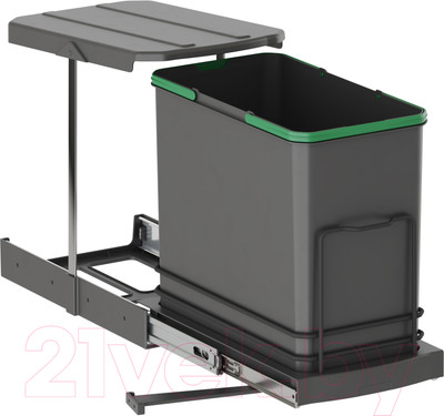 Корзина мусорная выдвижная Starax S-2571-A (24л, антрацит)