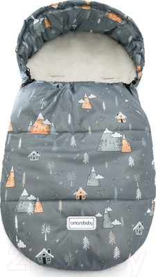 Конверт детский Amarobaby Snowy Baby Горы / AMARO-6102-GR (серый)