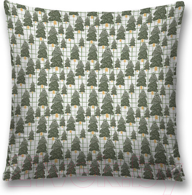 Наволочка декоративная JoyArty Лес с елками зимой / sl_290638