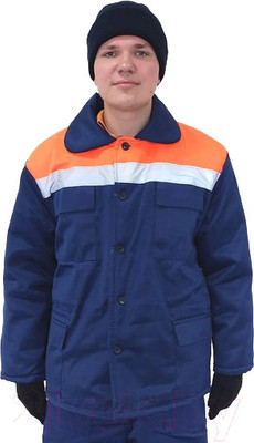 Куртка рабочая Урарту Урал утепленная (р-р 44-46/170-176, темно-синий/оранжевый)