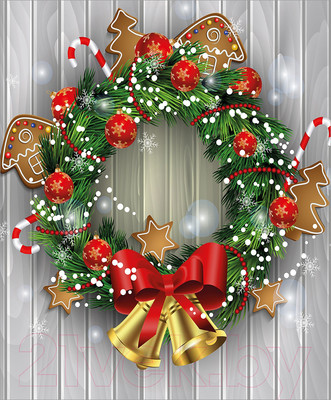 Скатерть JoyArty Новогодние колокольчики / tc_21509 (120x145)