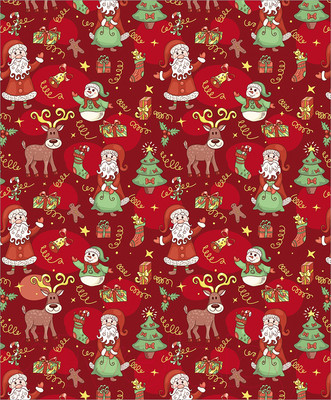 Скатерть JoyArty Дедушка Мороз с друзьями / tc_185482V1 (120x145)