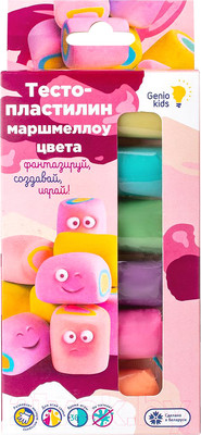 Набор для лепки Genio Kids Тесто-пластилин. Маршмеллоу цвета / TA1089V (6цв)