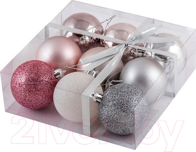 Набор шаров новогодних Волшебная страна Жемчуг R001274 (9шт)