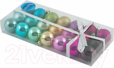 Набор шаров новогодних Волшебная страна Палитра R001333 (21шт)