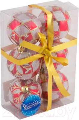 Набор шаров новогодних Волшебная страна PBD6-6-882-R / R101778 (6шт)