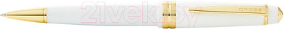 Ручка шариковая имиджевая Cross Bailey Light Polished White Resin and Gold Tone / AT0742-10 (белый)