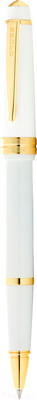 Ручка-роллер имиджевая Cross Bailey Light Polished White Resin and Gold Tone / AT0745-10 (белый)