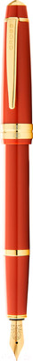 Ручка перьевая имиджевая Cross Bailey Light Polished Amber Resin and Gold Tone / AT0746-13FF (янтарый)