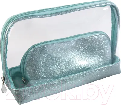 Набор косметичек Dewal Beauty "Северное сияние" BG-324 (мятный)