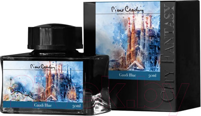 Чернила для перьевой ручки Pierre Cardin City Fantasy / PC332-L4 (50мл, синий Гауди)