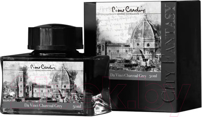 Чернила для перьевой ручки Pierre Cardin City Fantasy / PC332-L9 (50мл, серый Да Винчи)
