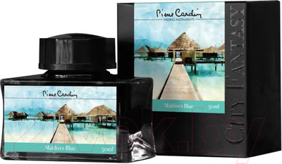 Чернила для перьевой ручки Pierre Cardin City Fantasy / PC332-L11 (50мл, голубые Мальдивы)