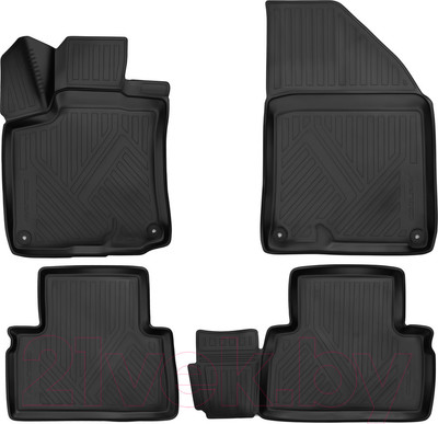 Комплект ковриков для авто ELEMENT TI.75.COOL.3D.2019 для Geely Coolray (4шт)