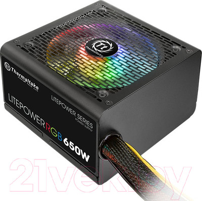 Блок питания для компьютера Thermaltake Litepower RGB 650W / PS-LTP-0650NHSANE-1