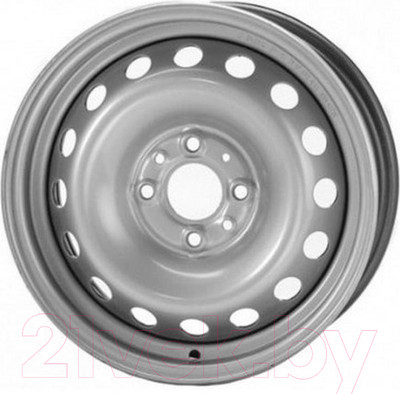 Штампованный диск ТЗСК Kia Rio/Huyndai Solaris 16x6.5" 4x100мм DIA 54.1мм ET 50мм Silve