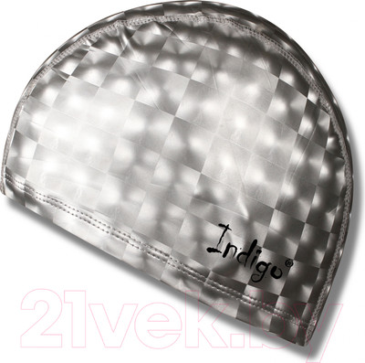Шапочка для плавания Indigo Sport 3D IN047 (серый металлик)