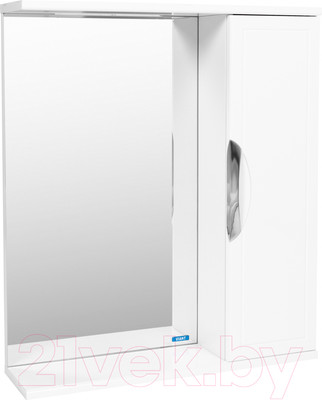 Шкаф с зеркалом для ванной Viant Лима 60 / VLIM60-ZSH