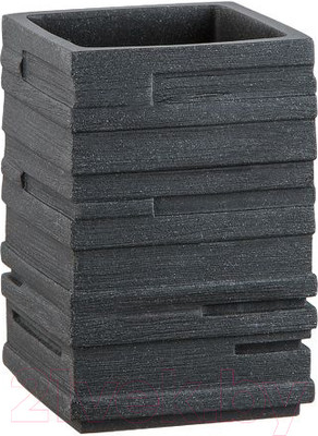 Стакан для зубной щетки и пасты Perfecto Linea 35-151301 (черный)