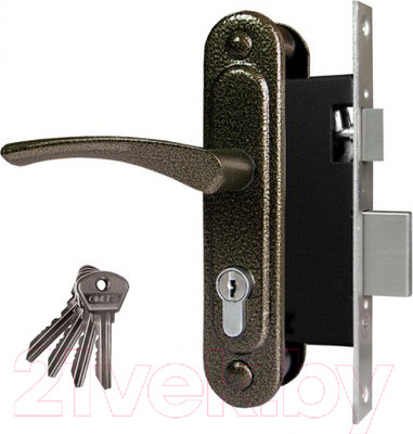 Замок врезной Омега ЗВ7 / 00-00000589 (бронзовый)