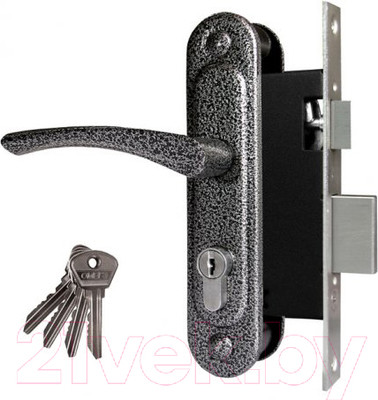 Замок врезной Омега ЗВ7 / 00-00000592 (серебристый)