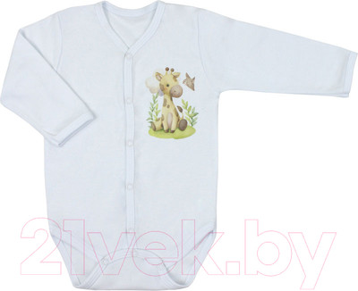 Боди для малышей Топотушки С длинным рукавом / 6458-68 (белый)