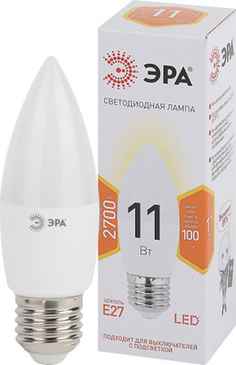 Лампа ЭРА Led B35-11W-827-E27 / Б0032981
