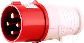 Вилка силовая EKF 014 3Р+РЕ 16А 380В IP44