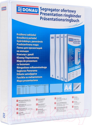 Папка-регистратор Donau Panorama / 2788404PL-09 (белый)