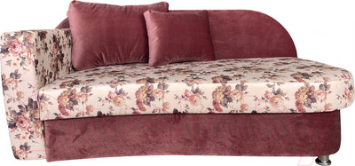 Тахта Lama мебель Пингвин-5 правый (Arcadia Salmon/Amigo Berry)