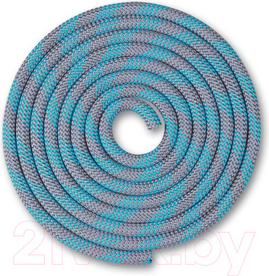Скакалка для художественной гимнастики Indigo Sport SM-359 (2.5м, серый/голубой)