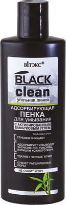 Пенка для умывания Витэкс Black Clean адсорбирующая (200мл)