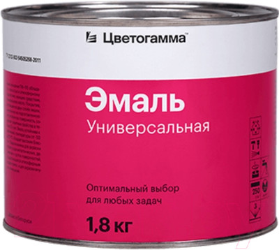 Эмаль Цветогамма ПФ-115 ТУ (1.8кг, белый)