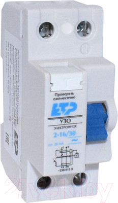 Устройство защитного отключения ETP 2P-16А-30мА (электронное)