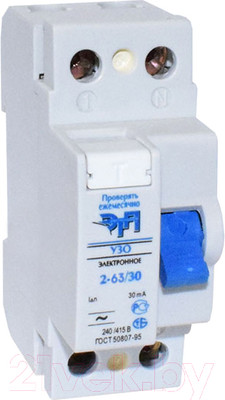Устройство защитного отключения ETP 2P-63А-30мА (электронное)