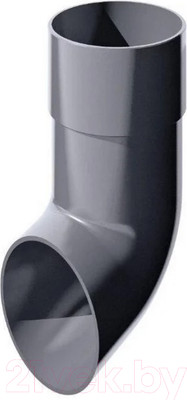 Слив трубы водосточной Технониколь ПВХ 425676 (серый)